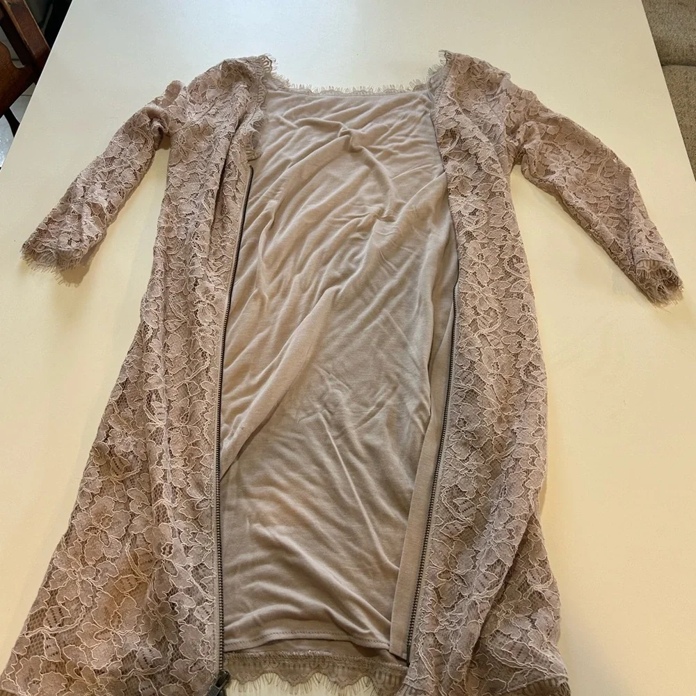 Diane Von Furstenberg Zaria Lace Dress in Champagne - Picture 7 of 12